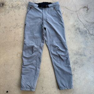 Lowe Alpine Outdoor Pants Men's 34 Gray Lined with Belt Hiking Pants